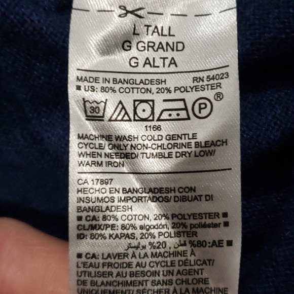 Old Navy Crew Neck Blue Preppy Layer Fall Winter Cozy Sweater - Men's - Picture 6 of 6